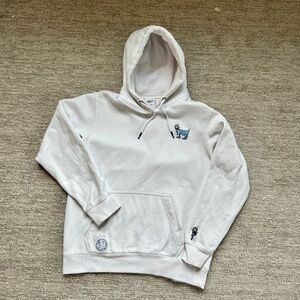 GOAT USA OG Goat Embroidered Hoodie Size Medium – White
